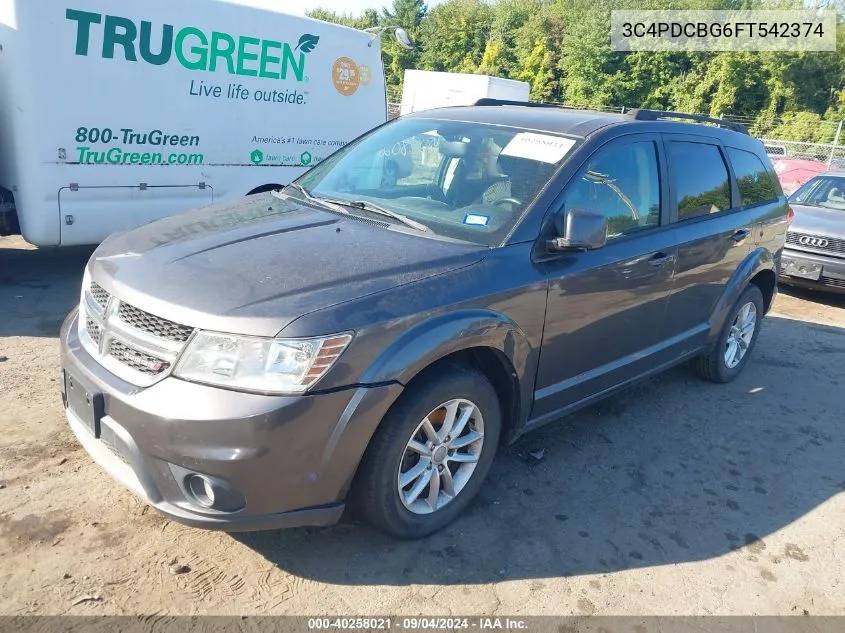 2015 Dodge Journey Sxt VIN: 3C4PDCBG6FT542374 Lot: 40258021