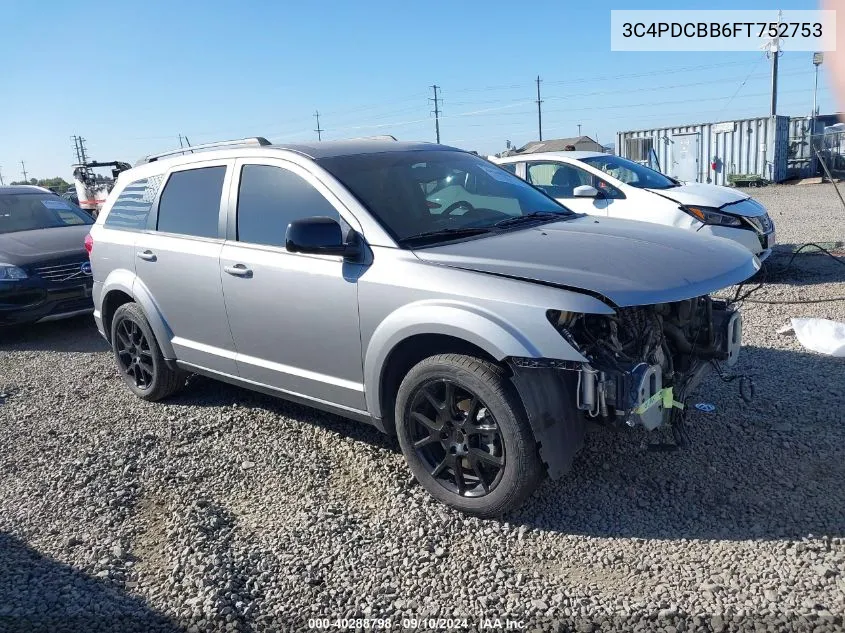 2015 Dodge Journey Sxt VIN: 3C4PDCBB6FT752753 Lot: 40288798