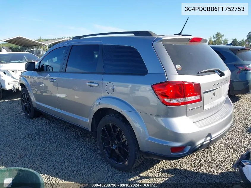 2015 Dodge Journey Sxt VIN: 3C4PDCBB6FT752753 Lot: 40288798