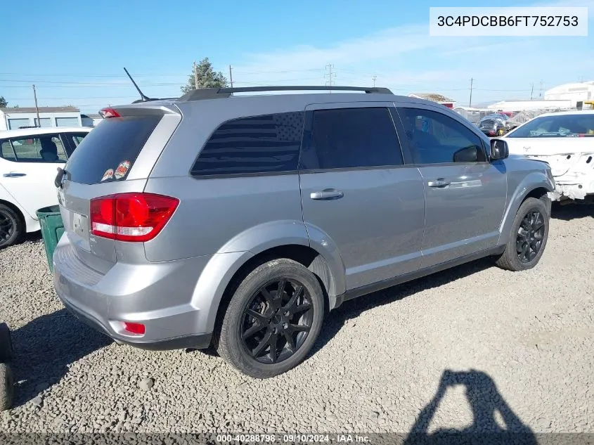 2015 Dodge Journey Sxt VIN: 3C4PDCBB6FT752753 Lot: 40288798