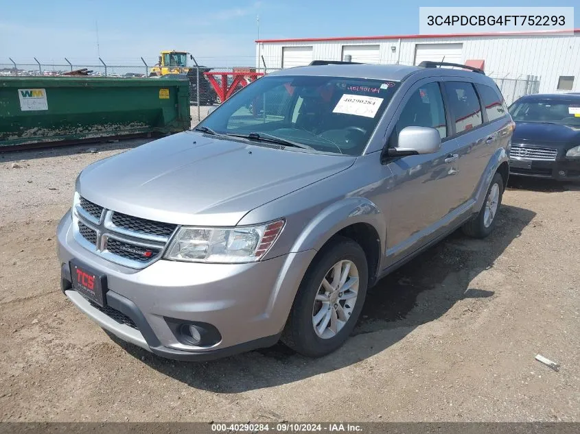 2015 Dodge Journey Sxt VIN: 3C4PDCBG4FT752293 Lot: 40290284