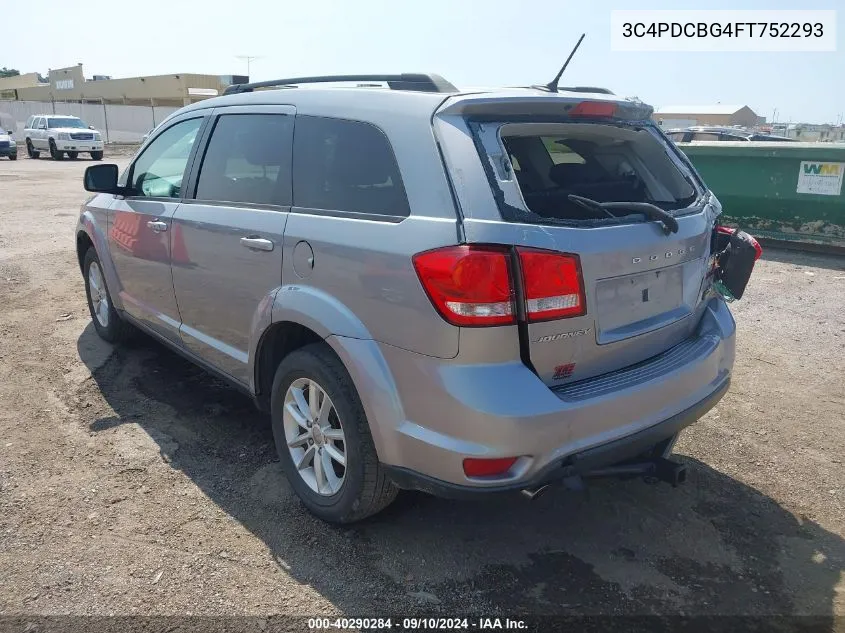 2015 Dodge Journey Sxt VIN: 3C4PDCBG4FT752293 Lot: 40290284