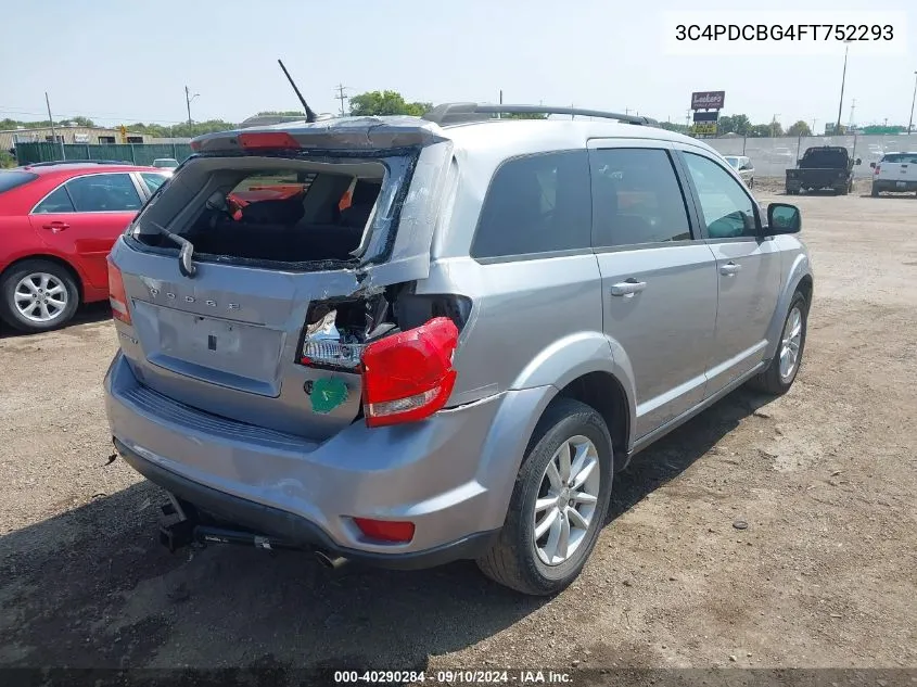 2015 Dodge Journey Sxt VIN: 3C4PDCBG4FT752293 Lot: 40290284