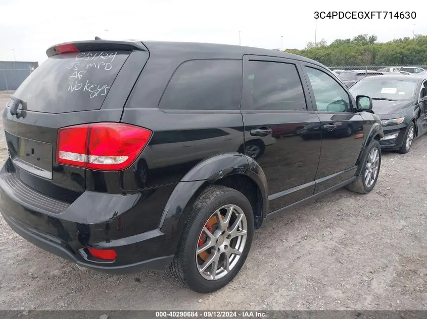 2015 Dodge Journey R/T VIN: 3C4PDCEGXFT714630 Lot: 40290684