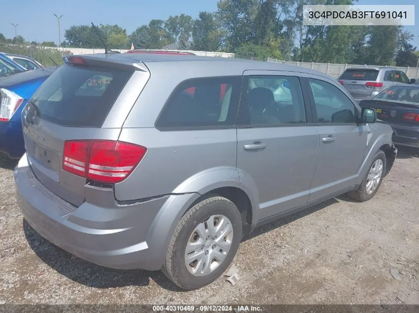 2015 Dodge Journey Cvp/Se Plus VIN: 3C4PDCAB3FT691041 Lot: 40310469