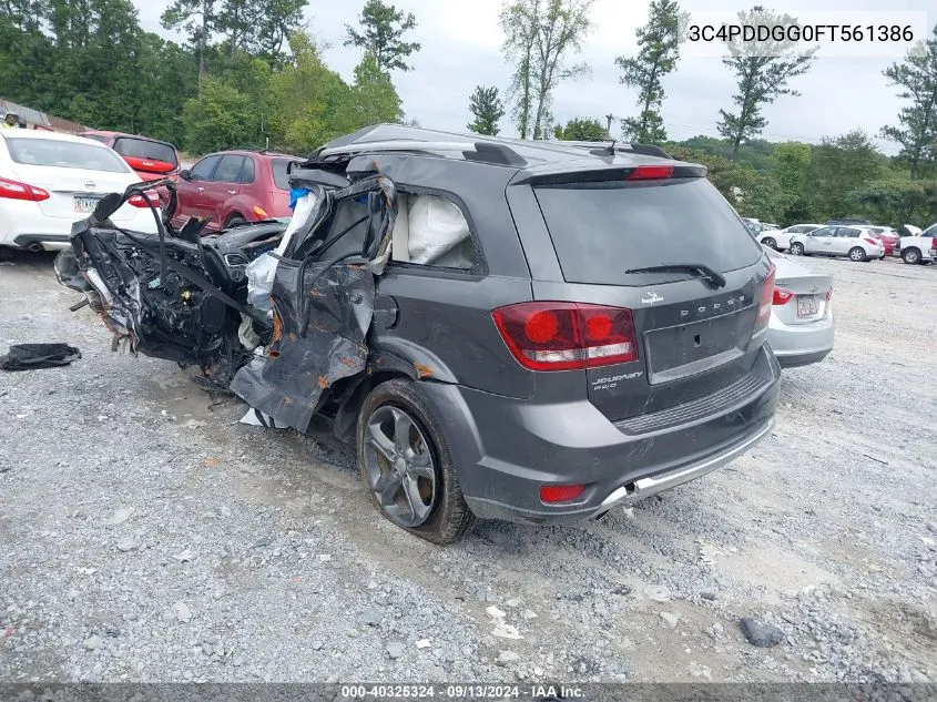 2015 Dodge Journey Crossroad VIN: 3C4PDDGG0FT561386 Lot: 40325324