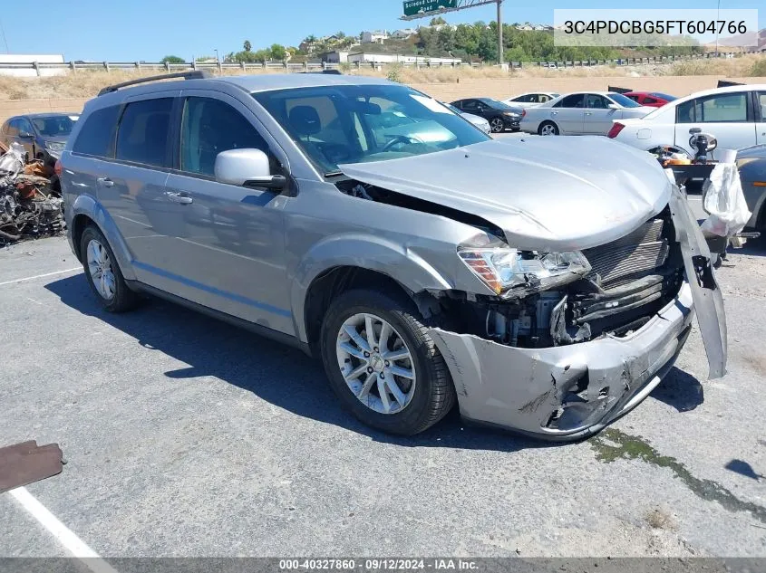 2015 Dodge Journey Sxt VIN: 3C4PDCBG5FT604766 Lot: 40327860