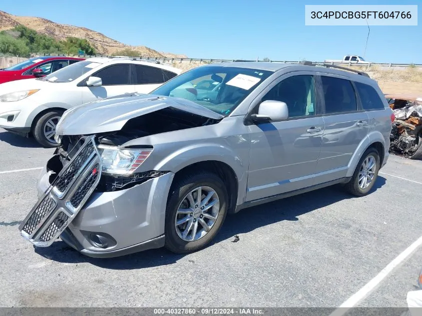 2015 Dodge Journey Sxt VIN: 3C4PDCBG5FT604766 Lot: 40327860