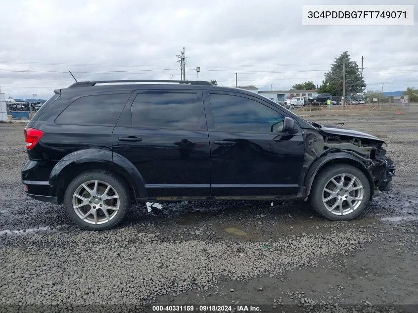 2015 Dodge Journey Sxt VIN: 3C4PDDBG7FT749071 Lot: 40331159