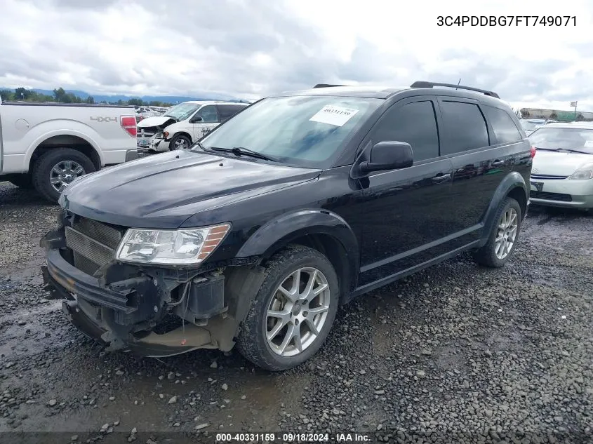 2015 Dodge Journey Sxt VIN: 3C4PDDBG7FT749071 Lot: 40331159