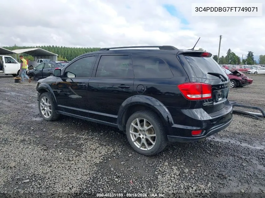 2015 Dodge Journey Sxt VIN: 3C4PDDBG7FT749071 Lot: 40331159