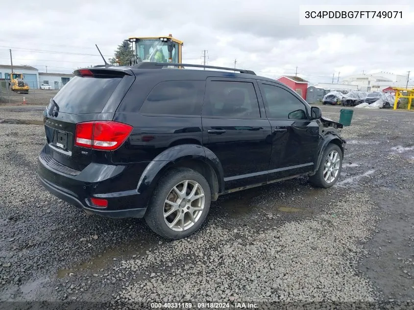 2015 Dodge Journey Sxt VIN: 3C4PDDBG7FT749071 Lot: 40331159