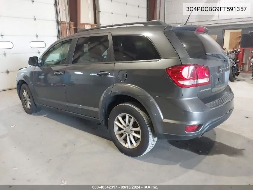 2015 Dodge Journey Sxt VIN: 3C4PDCBG9FT591357 Lot: 40342317