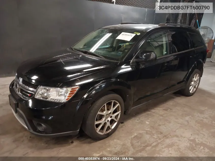 2015 Dodge Journey Sxt VIN: 3C4PDDBG7FT600790 Lot: 40353974