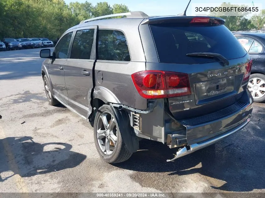 2015 Dodge Journey Crossroad VIN: 3C4PDCGB6FT686455 Lot: 40359241