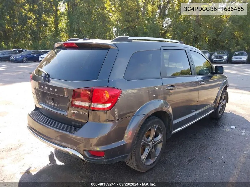 2015 Dodge Journey Crossroad VIN: 3C4PDCGB6FT686455 Lot: 40359241