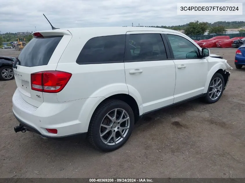 2015 Dodge Journey R/T VIN: 3C4PDDEG7FT607024 Lot: 40369208