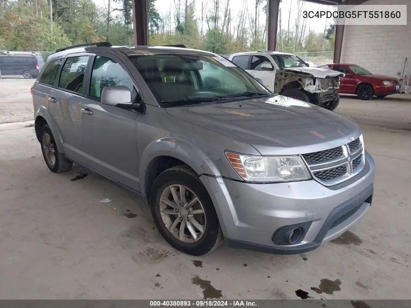 2015 Dodge Journey Sxt VIN: 3C4PDCBG5FT551860 Lot: 40380893