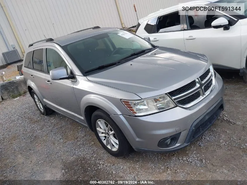 2015 Dodge Journey Sxt VIN: 3C4PDCBG0FT591344 Lot: 40382762