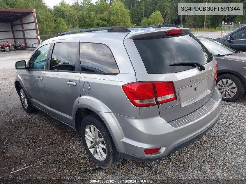 2015 Dodge Journey Sxt VIN: 3C4PDCBG0FT591344 Lot: 40382762