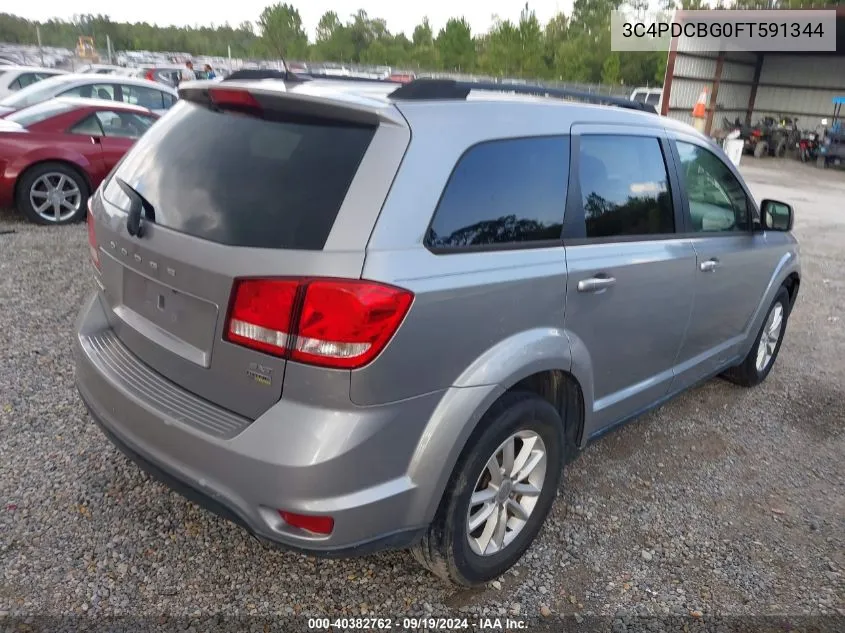 2015 Dodge Journey Sxt VIN: 3C4PDCBG0FT591344 Lot: 40382762