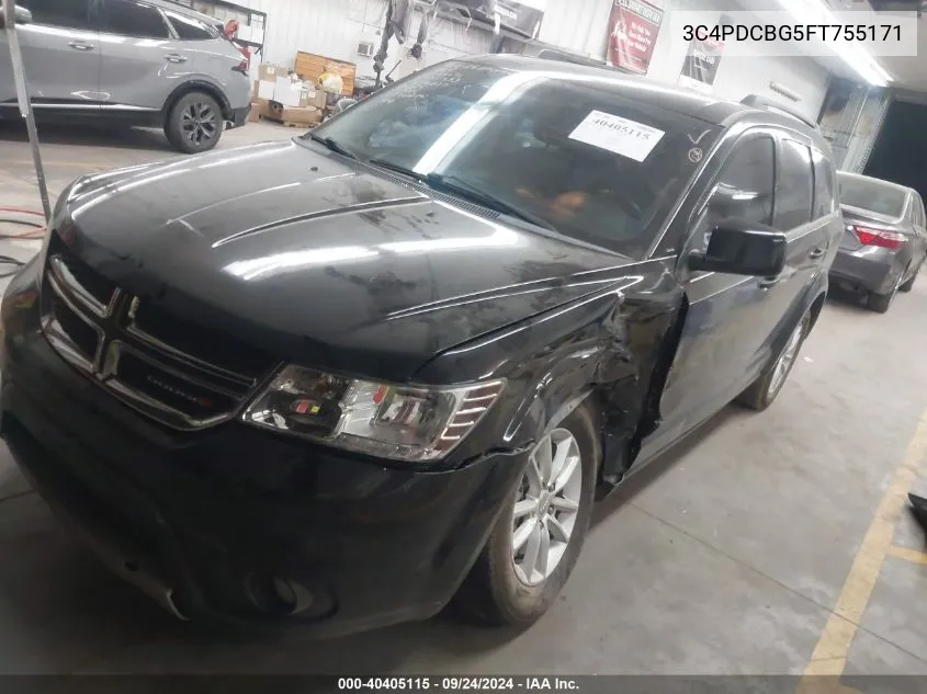 2015 Dodge Journey Sxt VIN: 3C4PDCBG5FT755171 Lot: 40405115