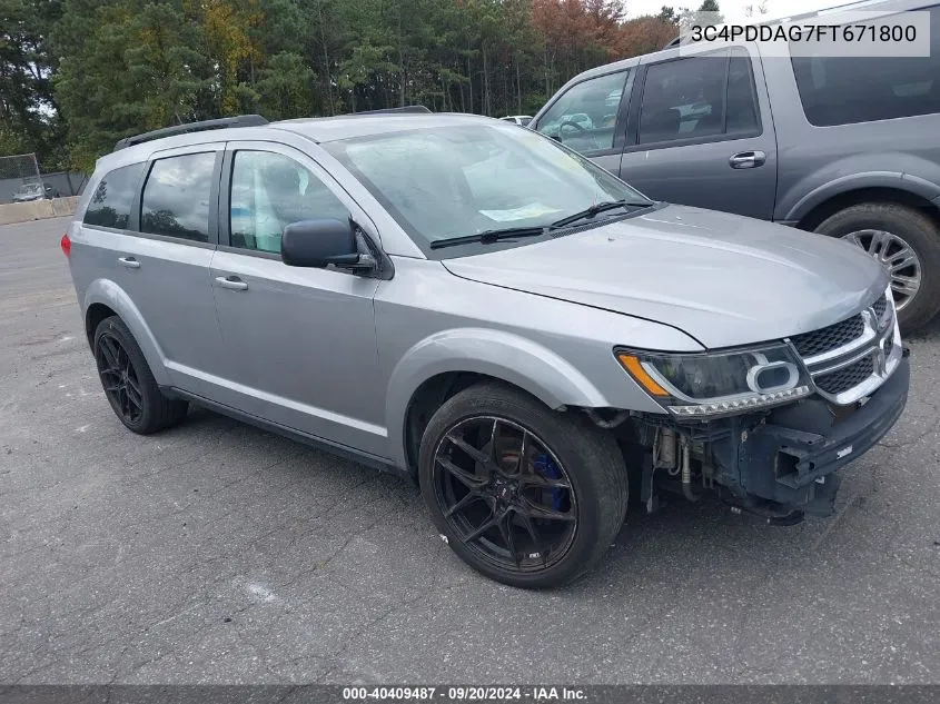 2015 Dodge Journey Se VIN: 3C4PDDAG7FT671800 Lot: 40409487