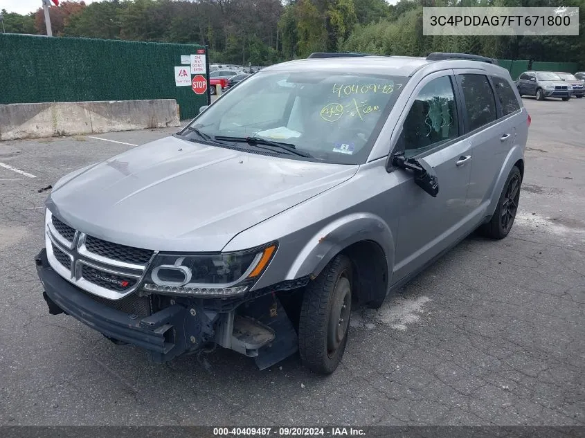 2015 Dodge Journey Se VIN: 3C4PDDAG7FT671800 Lot: 40409487