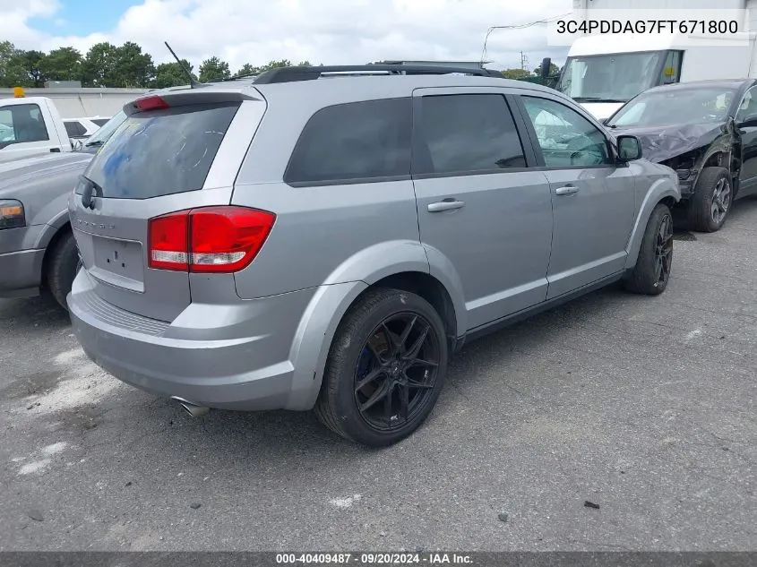 2015 Dodge Journey Se VIN: 3C4PDDAG7FT671800 Lot: 40409487