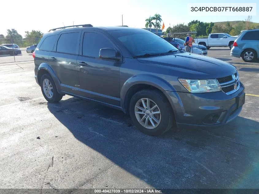 2015 Dodge Journey Sxt VIN: 3C4PDCBG7FT668887 Lot: 40427039