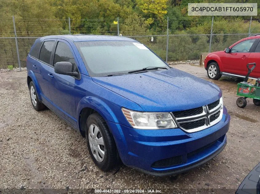 2015 Dodge Journey American Value Pkg VIN: 3C4PDCAB1FT605970 Lot: 40431262