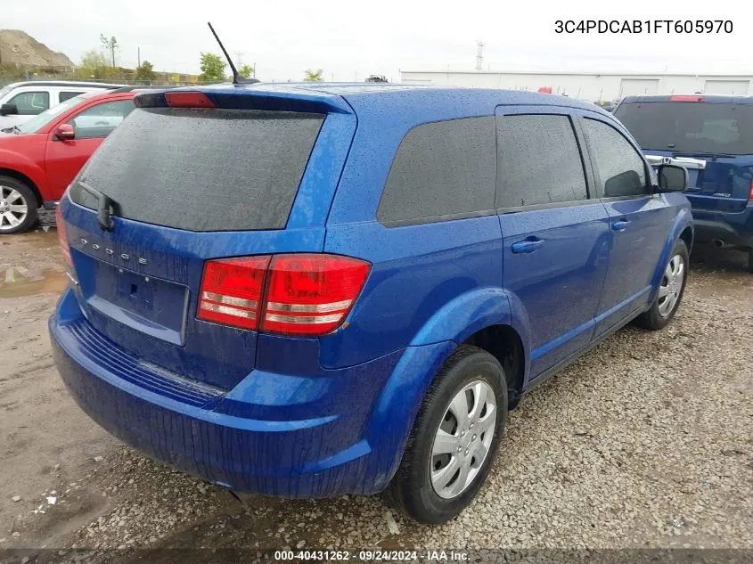 2015 Dodge Journey American Value Pkg VIN: 3C4PDCAB1FT605970 Lot: 40431262