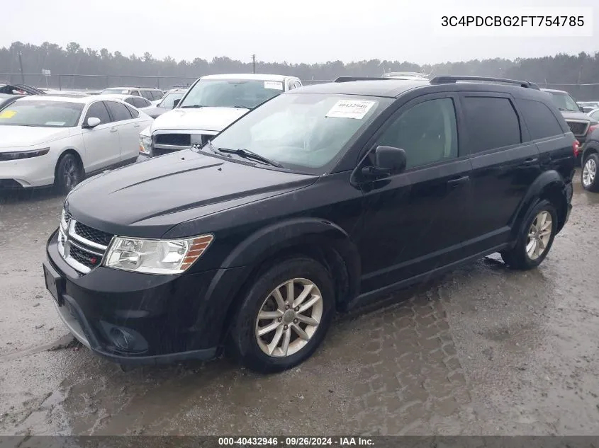 2015 Dodge Journey Sxt VIN: 3C4PDCBG2FT754785 Lot: 40432946