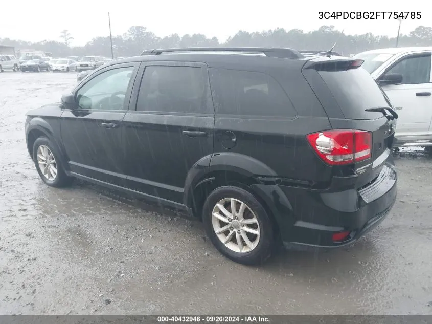 2015 Dodge Journey Sxt VIN: 3C4PDCBG2FT754785 Lot: 40432946