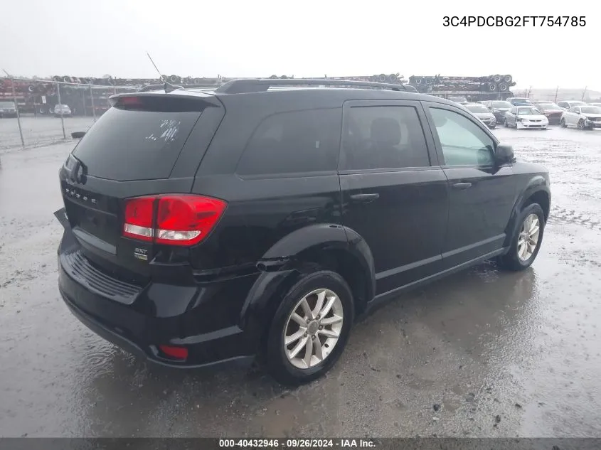 2015 Dodge Journey Sxt VIN: 3C4PDCBG2FT754785 Lot: 40432946