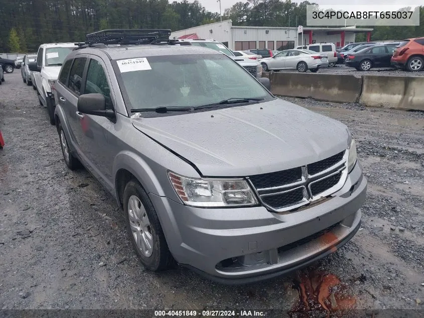 2015 Dodge Journey Se VIN: 3C4PDCAB8FT655037 Lot: 40451849