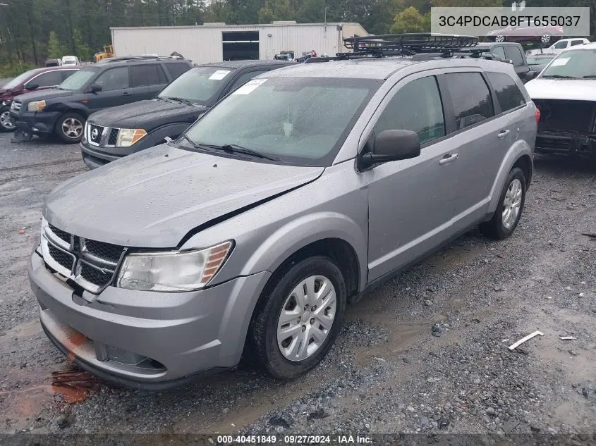 2015 Dodge Journey Se VIN: 3C4PDCAB8FT655037 Lot: 40451849