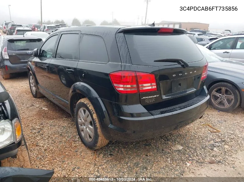 2015 Dodge Journey American Value Pkg VIN: 3C4PDCAB6FT735856 Lot: 40459613