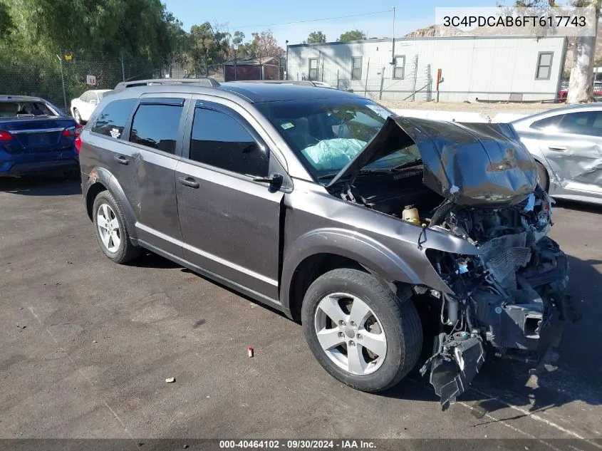 2015 Dodge Journey Se VIN: 3C4PDCAB6FT617743 Lot: 40464102