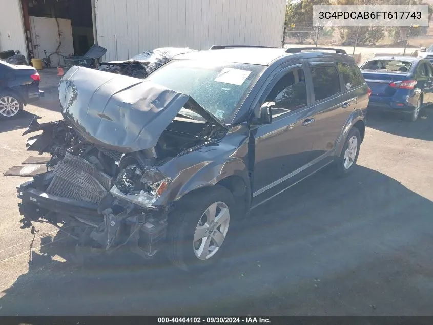 2015 Dodge Journey Se VIN: 3C4PDCAB6FT617743 Lot: 40464102