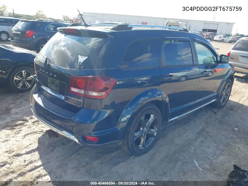 2015 Dodge Journey Crossroad VIN: 3C4PDDGG2FT675759 Lot: 40466594