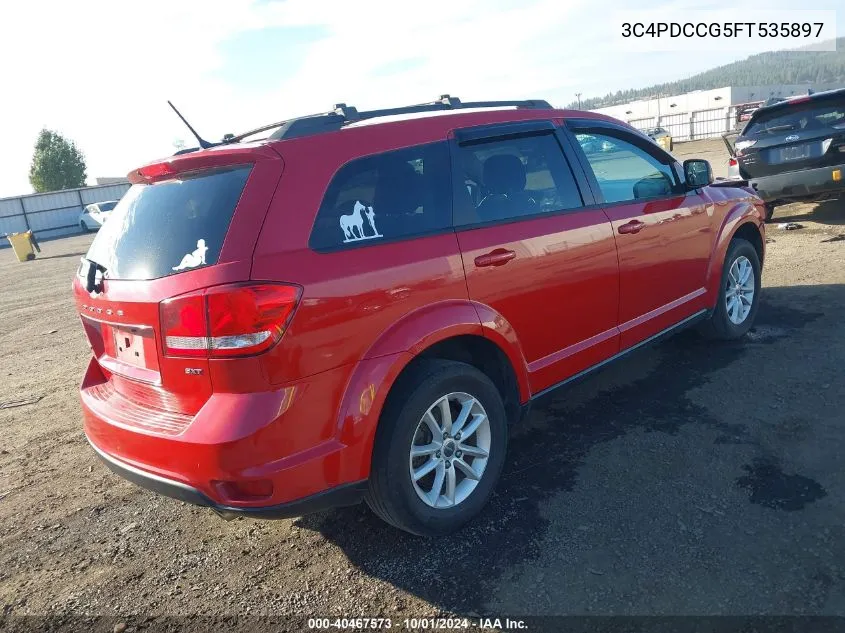 2015 Dodge Journey Sxt VIN: 3C4PDCCG5FT535897 Lot: 40467573