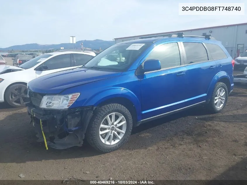 2015 Dodge Journey Sxt VIN: 3C4PDDBG8FT748740 Lot: 40469216