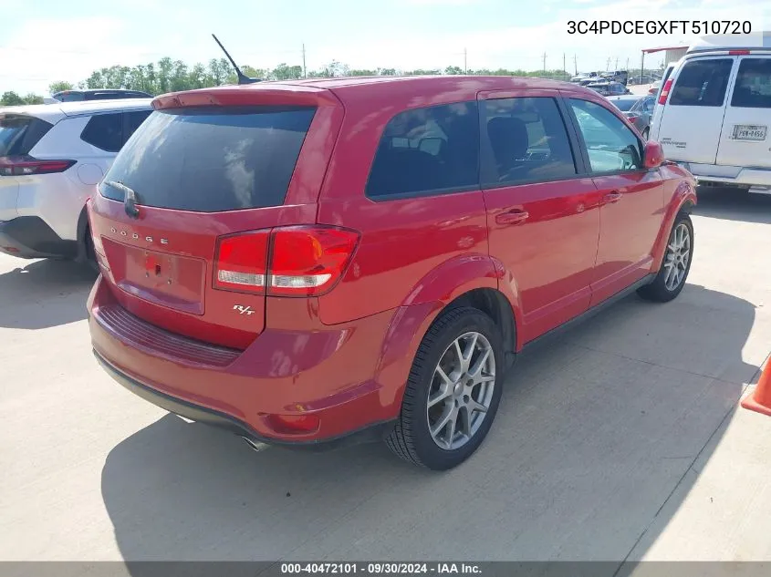 2015 Dodge Journey R/T VIN: 3C4PDCEGXFT510720 Lot: 40472101