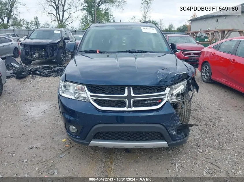 2015 Dodge Journey Sxt VIN: 3C4PDDBG9FT549180 Lot: 40472743