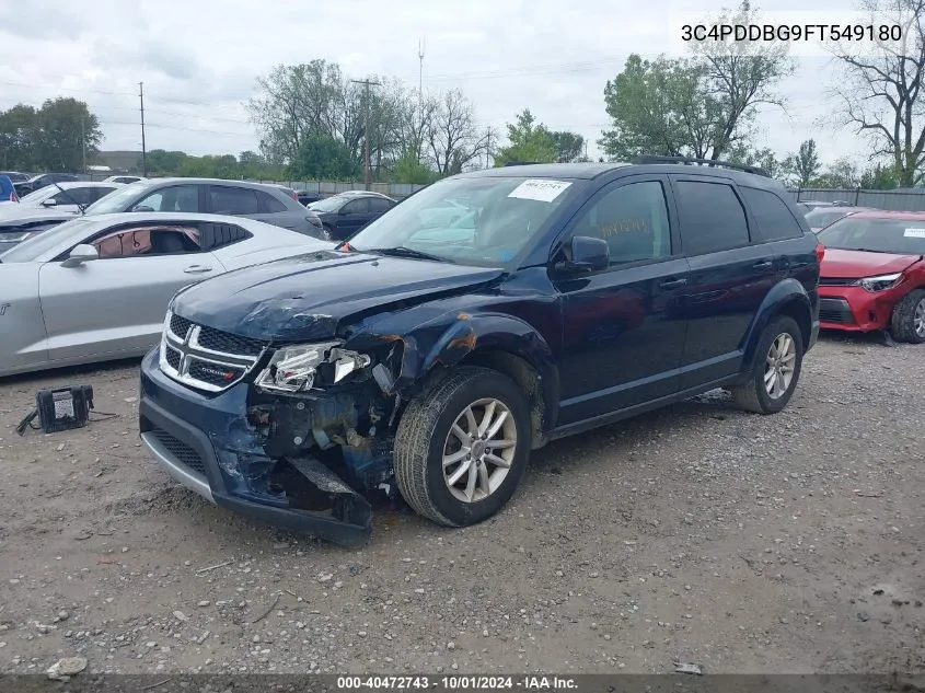 2015 Dodge Journey Sxt VIN: 3C4PDDBG9FT549180 Lot: 40472743