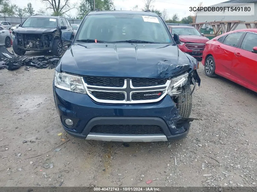 2015 Dodge Journey Sxt VIN: 3C4PDDBG9FT549180 Lot: 40472743