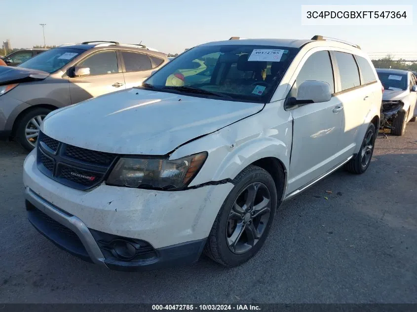 2015 Dodge Journey Crossroad VIN: 3C4PDCGBXFT547364 Lot: 40472785