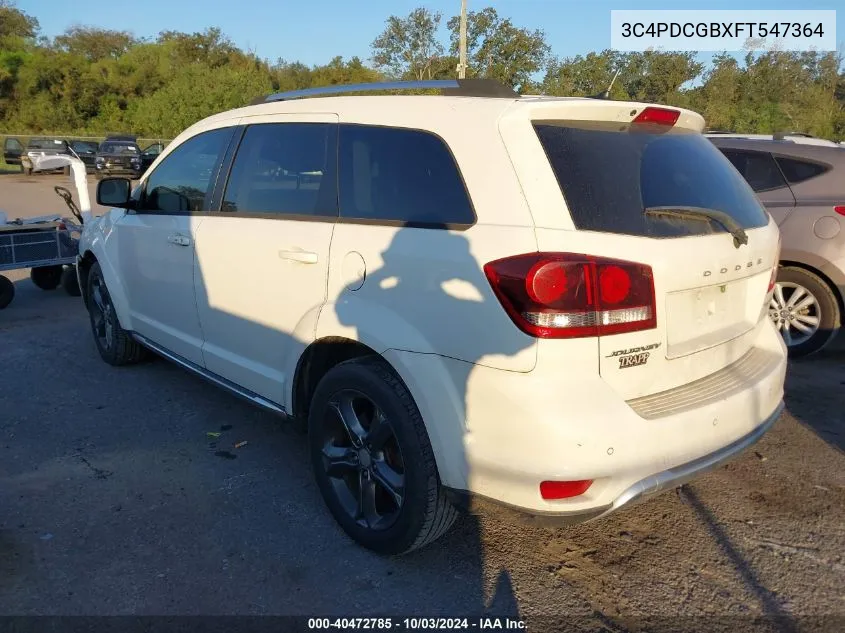 2015 Dodge Journey Crossroad VIN: 3C4PDCGBXFT547364 Lot: 40472785