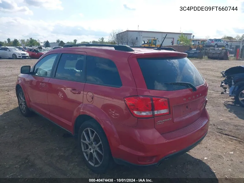 2015 Dodge Journey R/T VIN: 3C4PDDEG9FT660744 Lot: 40474438